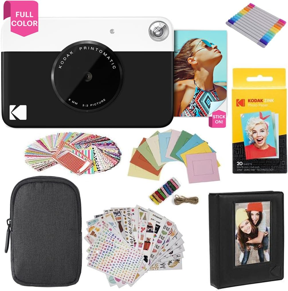 Kodak Printomatic Instant Camera (Nero) Bundle - immagine 1