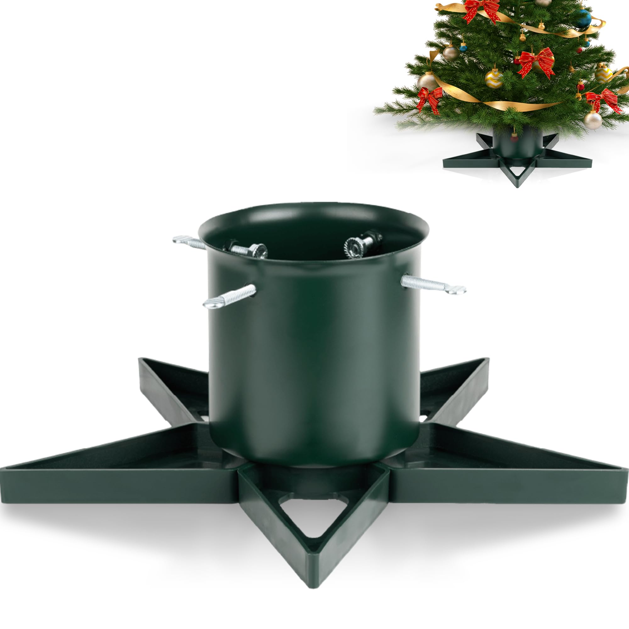 PUDO Base Albero di Natale con Serbatoio d'Acqua, Verde