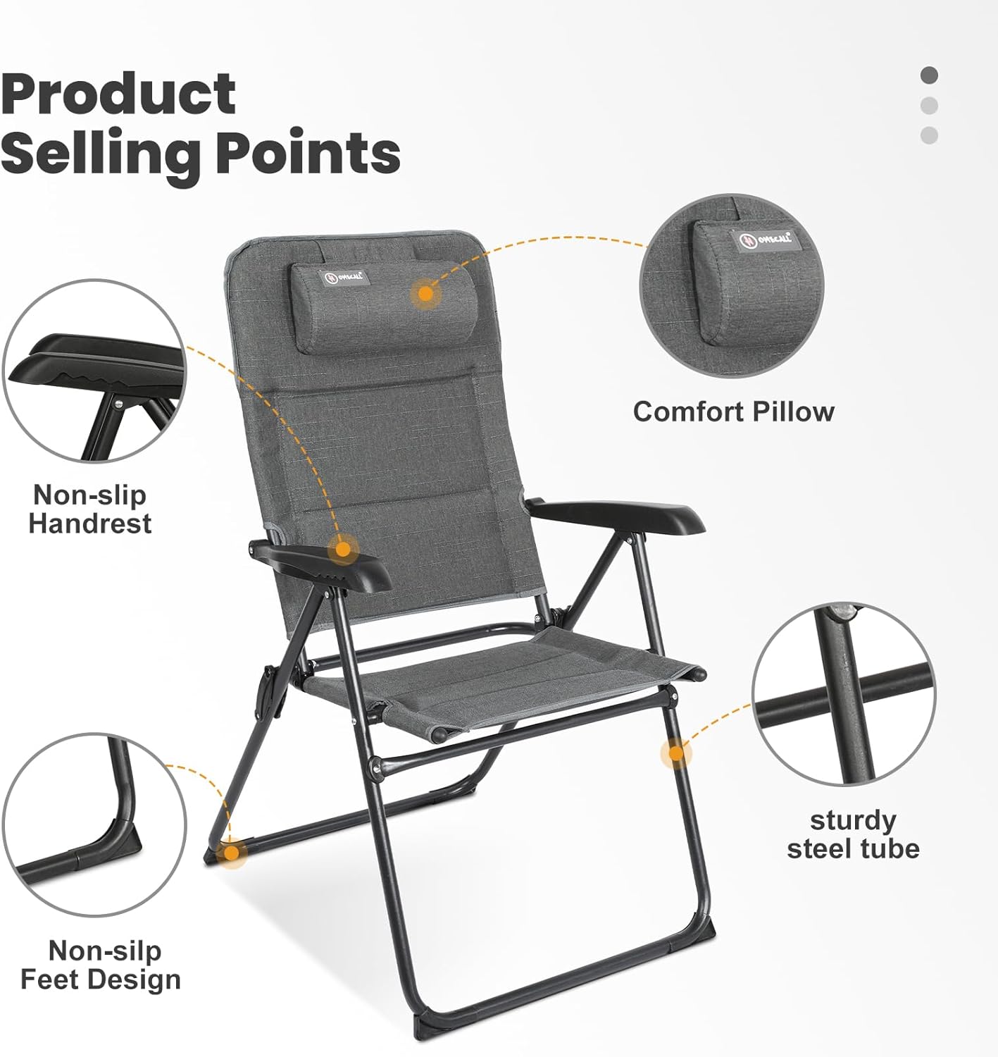 Homecall 30023 Sedia, Grigio - immagine 5