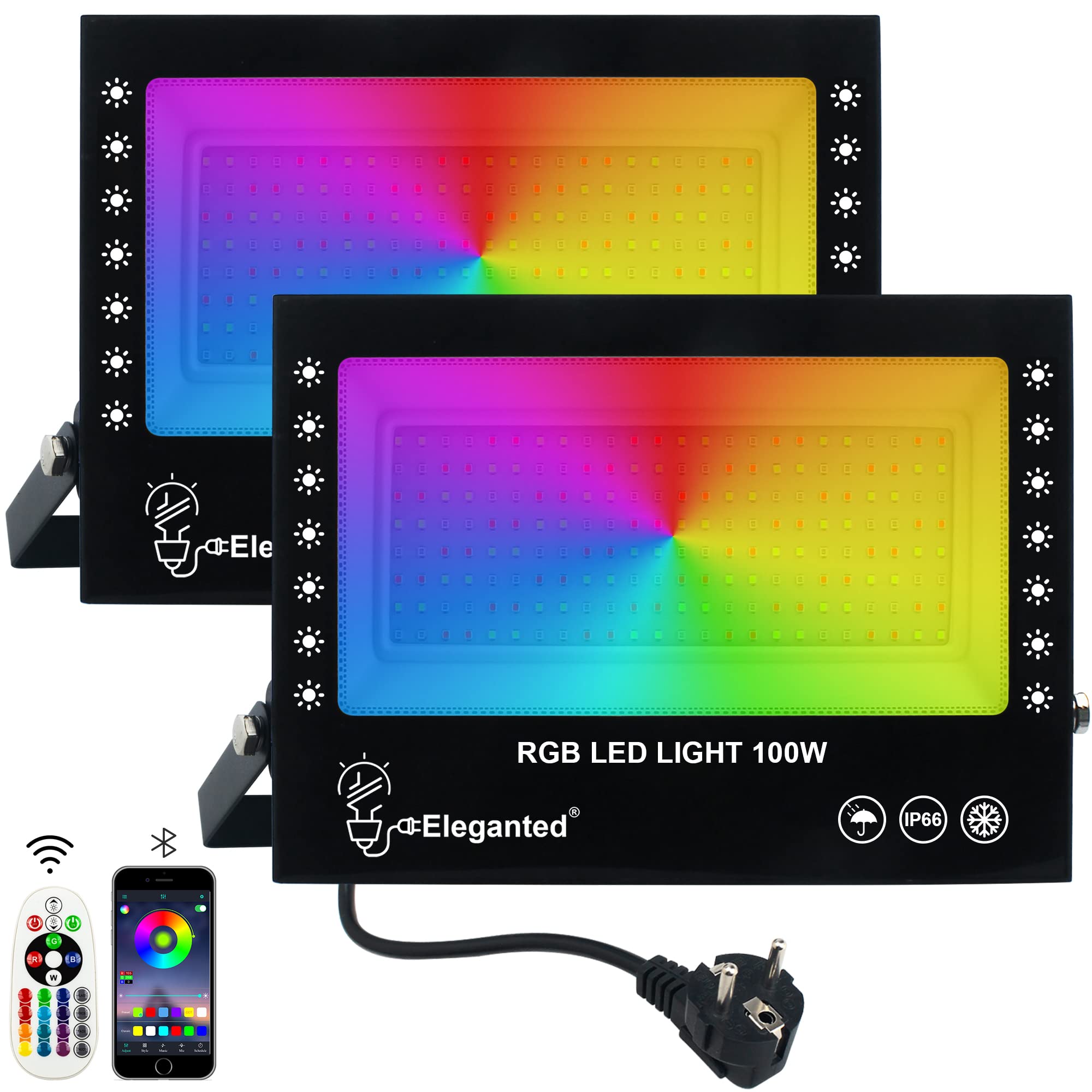Eleganted Faretto LED RGB 100W (2pz) IP66