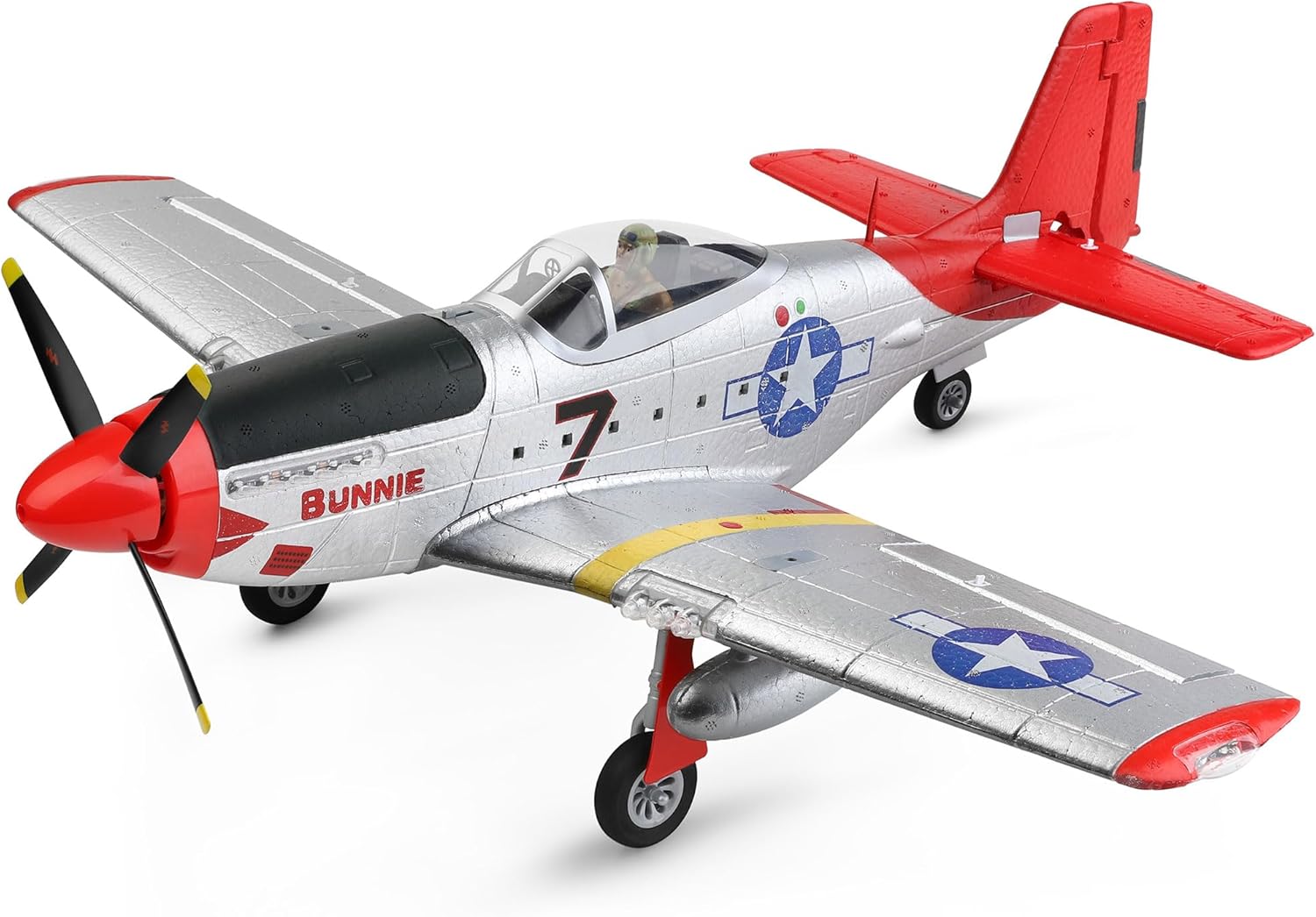 Amewi AMXFlight P51 4 canali 3D/6G RTF rosso RC telecomandati - immagine 1