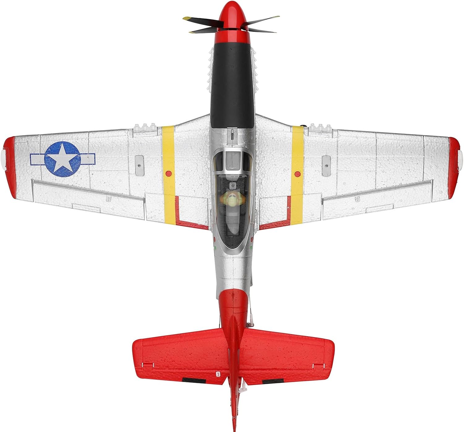 Amewi AMXFlight P51 4 canali 3D/6G RTF rosso RC telecomandati - immagine 6