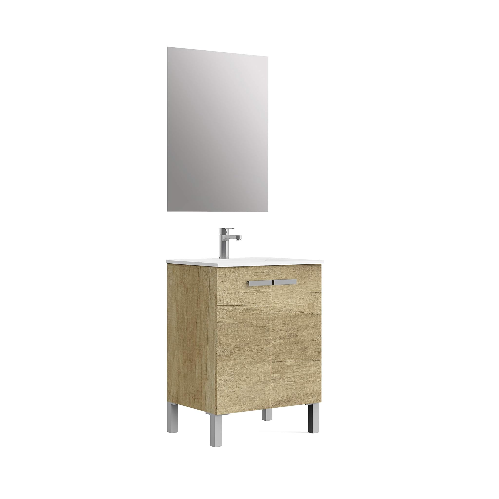 Baikal Neo - Mobile Bagno con Lavabo 60cm, Natura