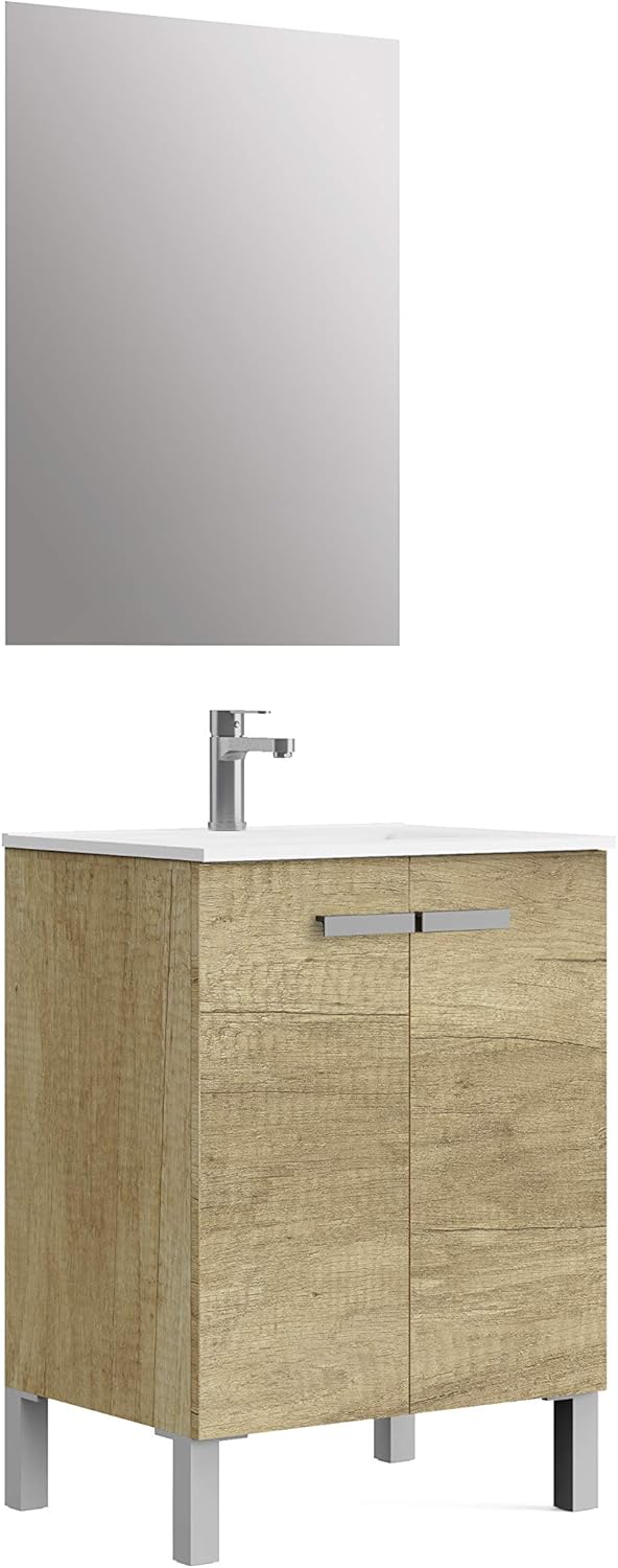 Baikal Neo - Mobile Bagno con Lavabo 60cm, Natura - immagine 1