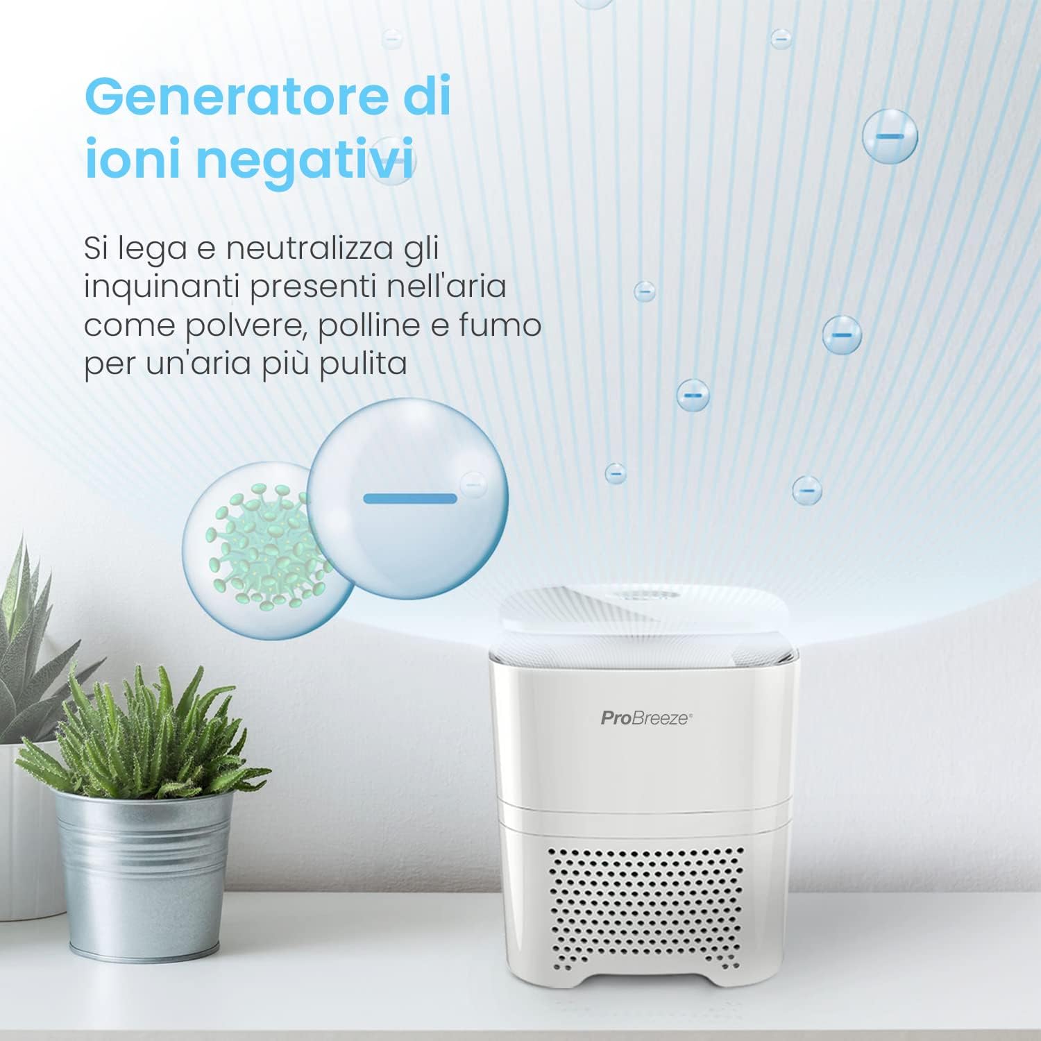 Pro Breeze Purificatore D'Aria 4 in 1 per Casa/Ufficio - immagine 4