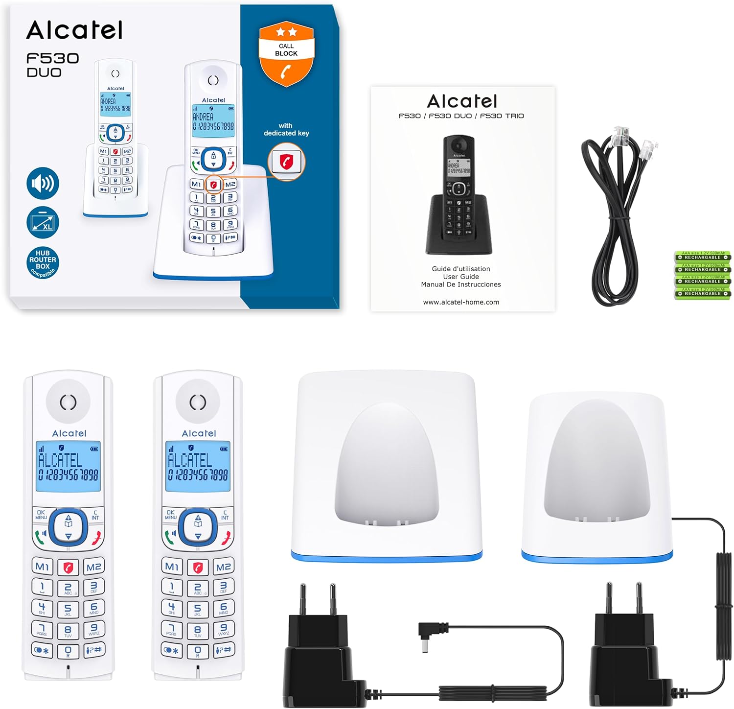 Alcatel F530 Duo - Telefono Cordless DECT - immagine 5