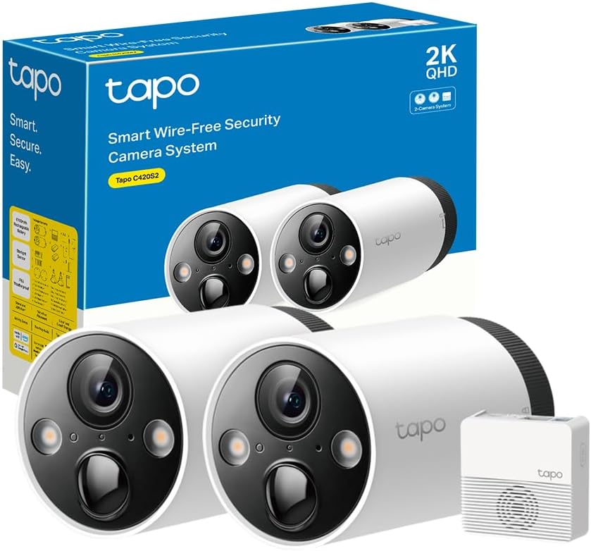 Tapo C420S2 Telecamera Wi-Fi Esterno QHD 2K (2pz) - immagine 1