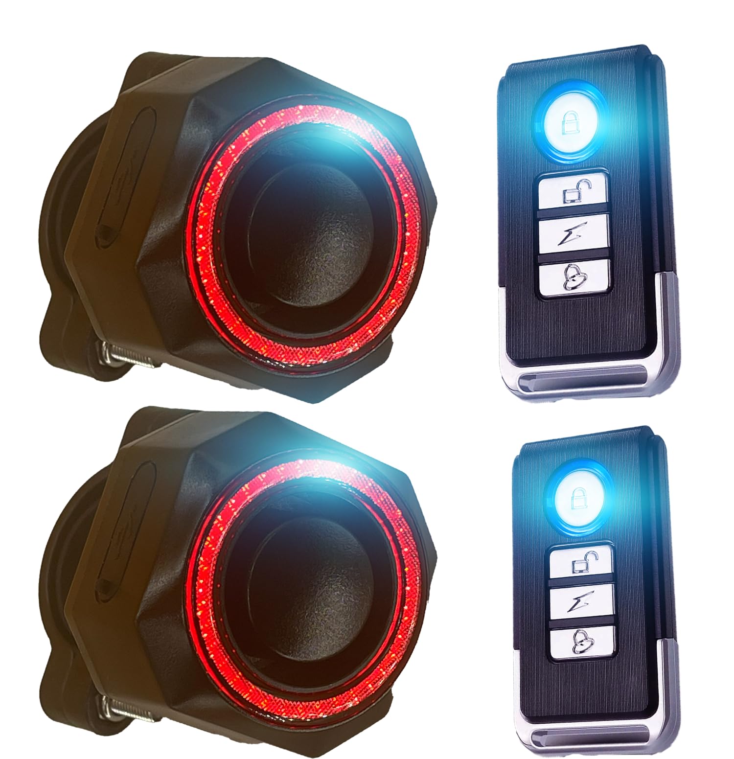 2 Sistemi Allarme Bici con Fanale Posteriore USB-C