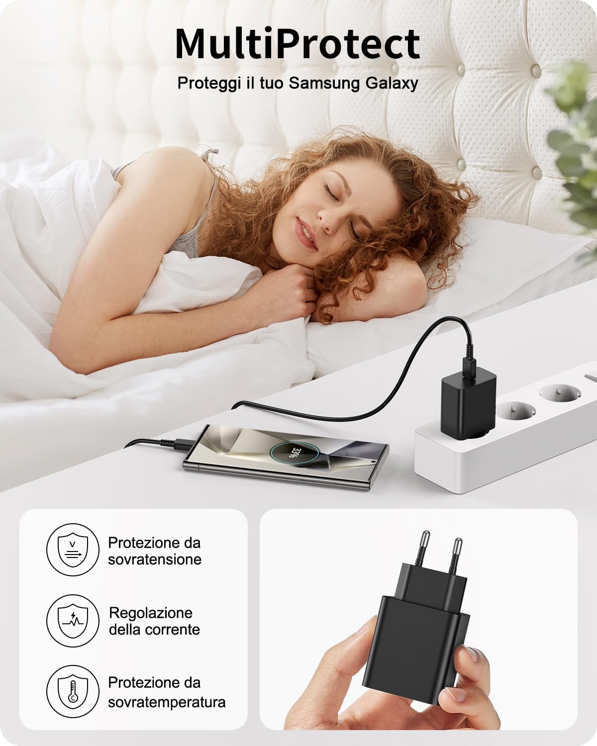 Caricatore USB C 45W con Cavo 2M Ricarica Rapida - immagine 6