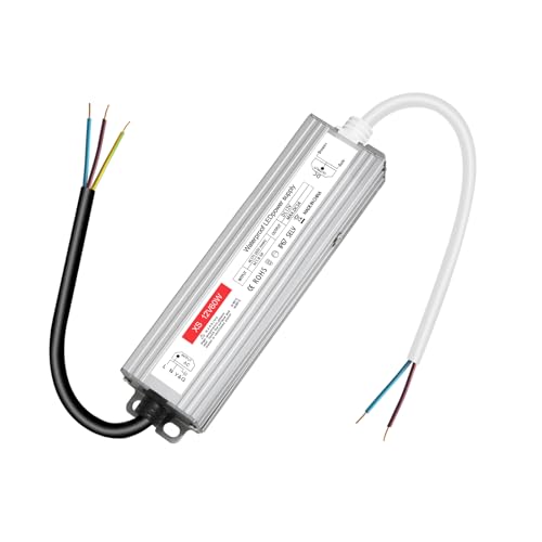 Trasformatore LED 12V 60W, Alimentatore 12v 5A, Trasformatore 220V 12v, Driver LED AC a DC,Impermeabile IP67, Senza Sfarfallio, Nessun rumore, 12V60W per G4, GU5.3, MR11, MR16, Non dimmerabile