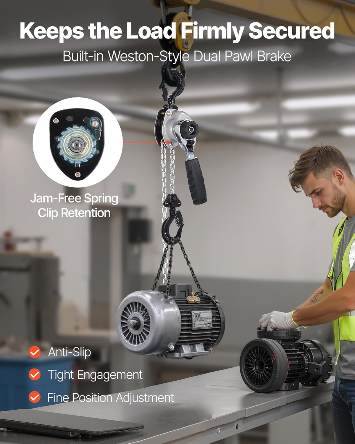 VEVOR Paranco a Catena Manuale a Leva 500 kg - immagine 3