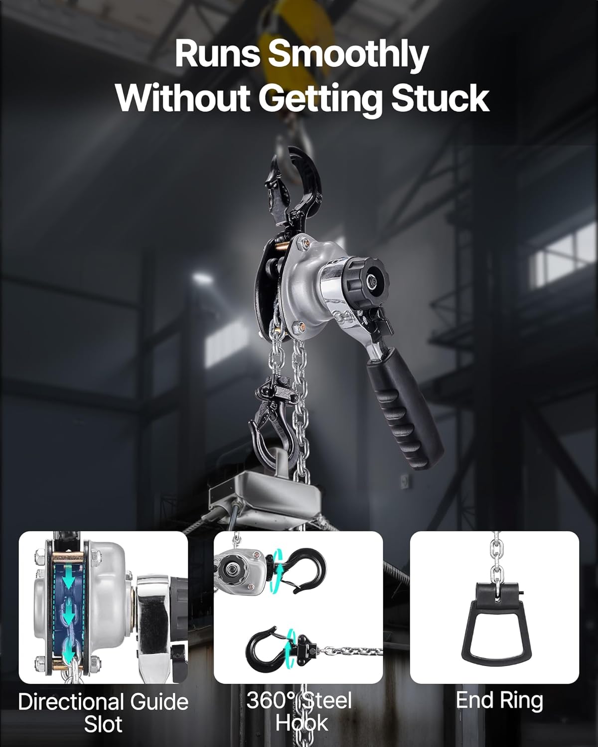 VEVOR Paranco a Catena Manuale a Leva 500 kg - immagine 5