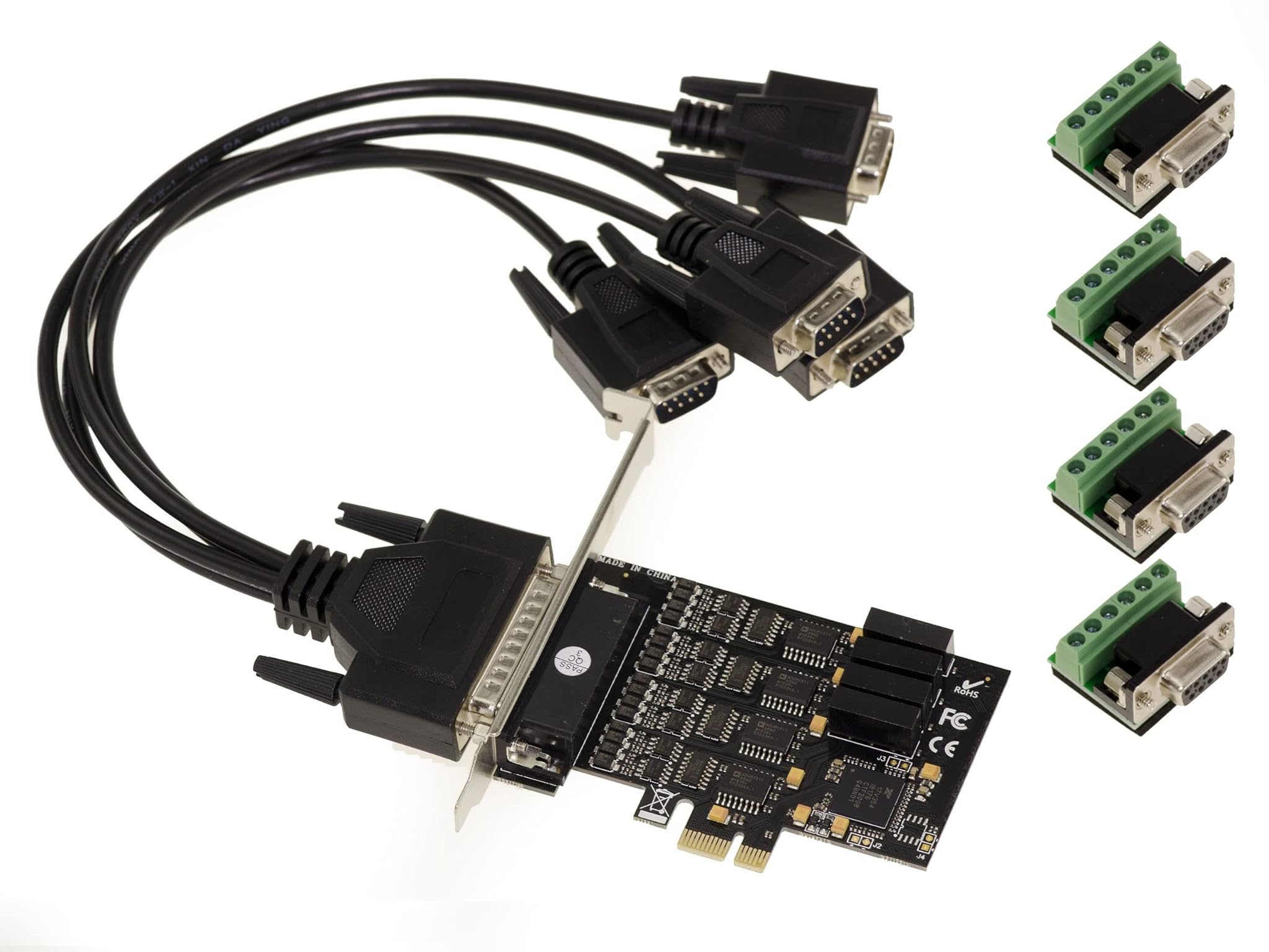 Kalea-informatique Scheda Controller PCIe 4 porte RS422 RS485