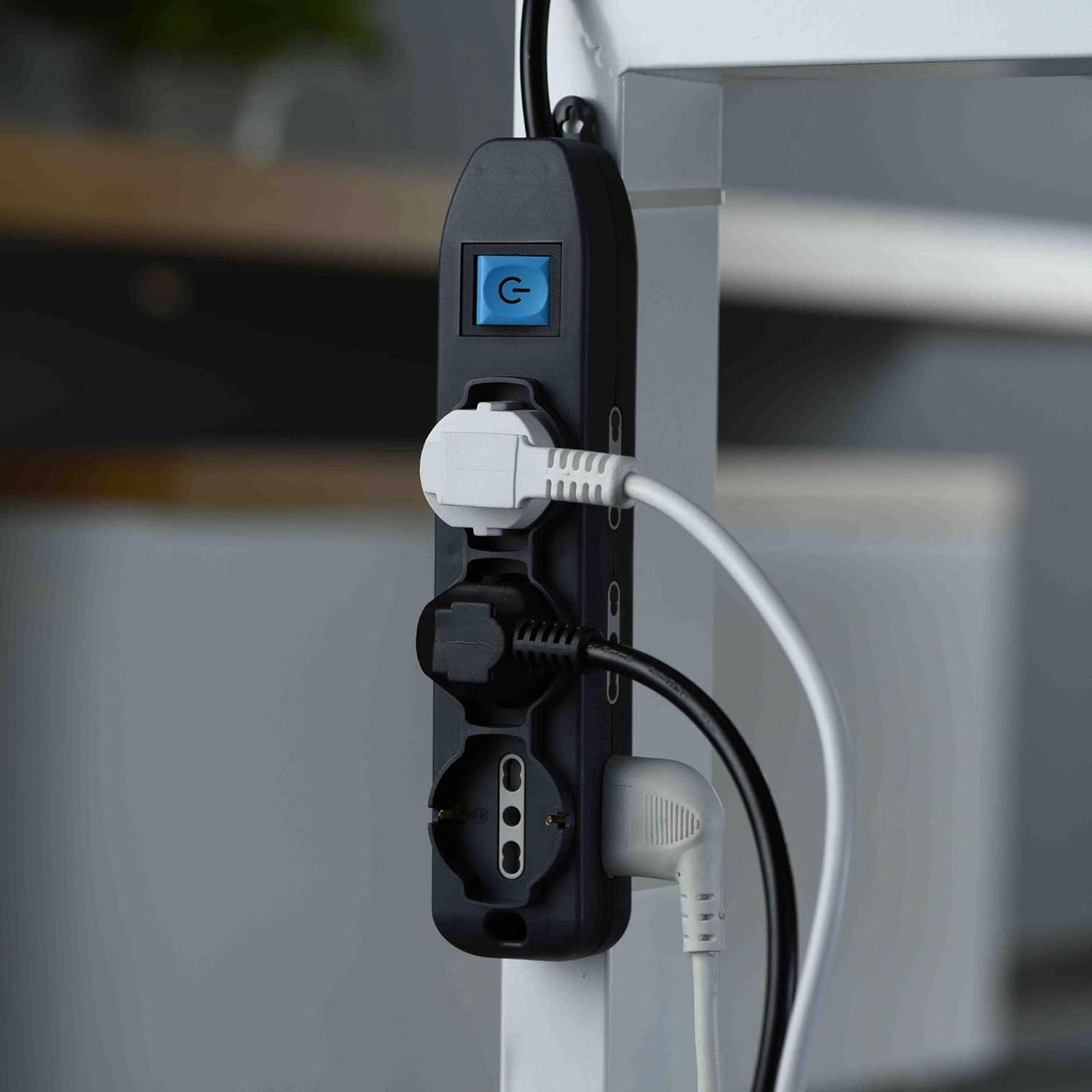 Electraline 62039 Multipresa 9 Posti con Cavo 3m, Nero - immagine 2