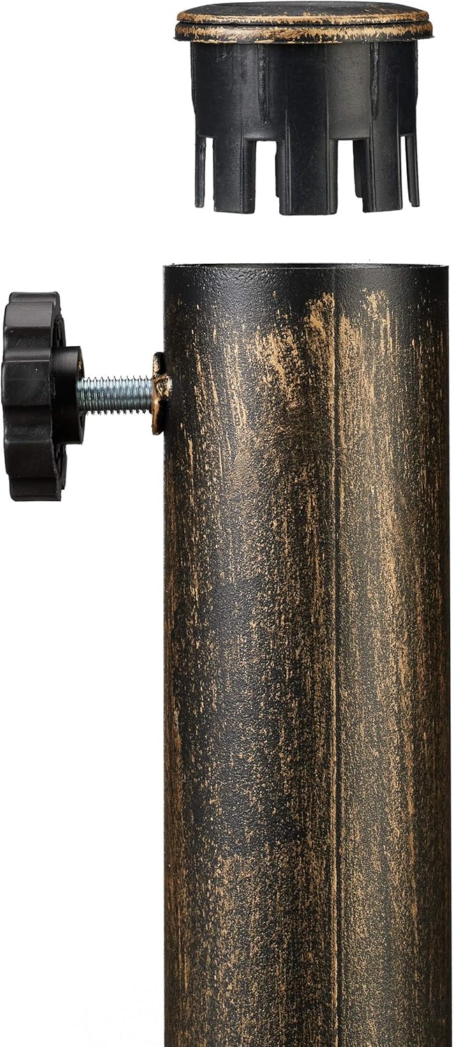 Relaxdays Base per Ombrellone Ø 49,5 cm, Marrone - immagine 6