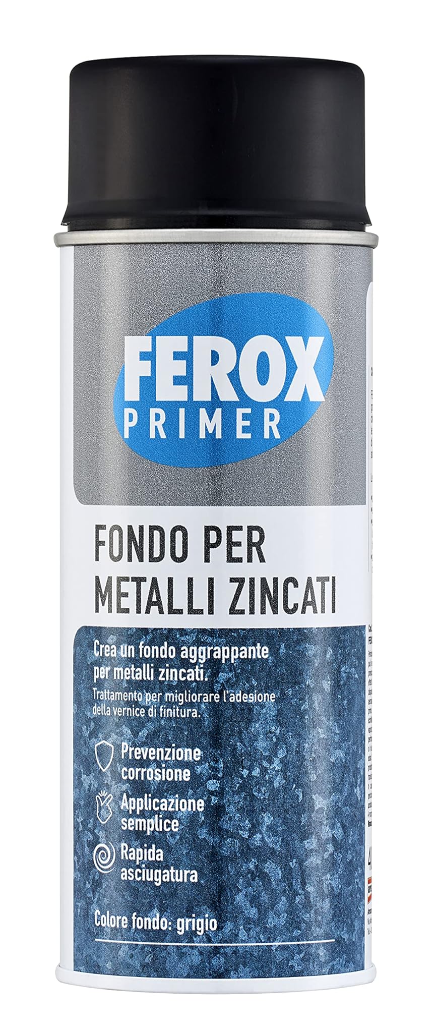 Ferox Fondo per Metalli Zincati 400 ml, Grigio