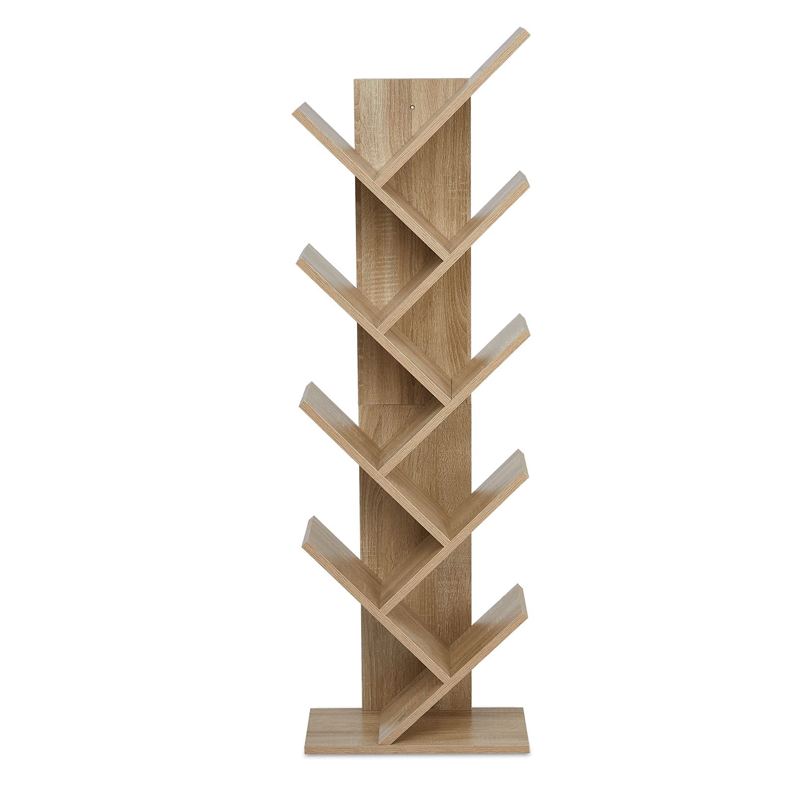 Mondeer Libreria Scaffale Legno ad Albero 8 Piani, Marrone