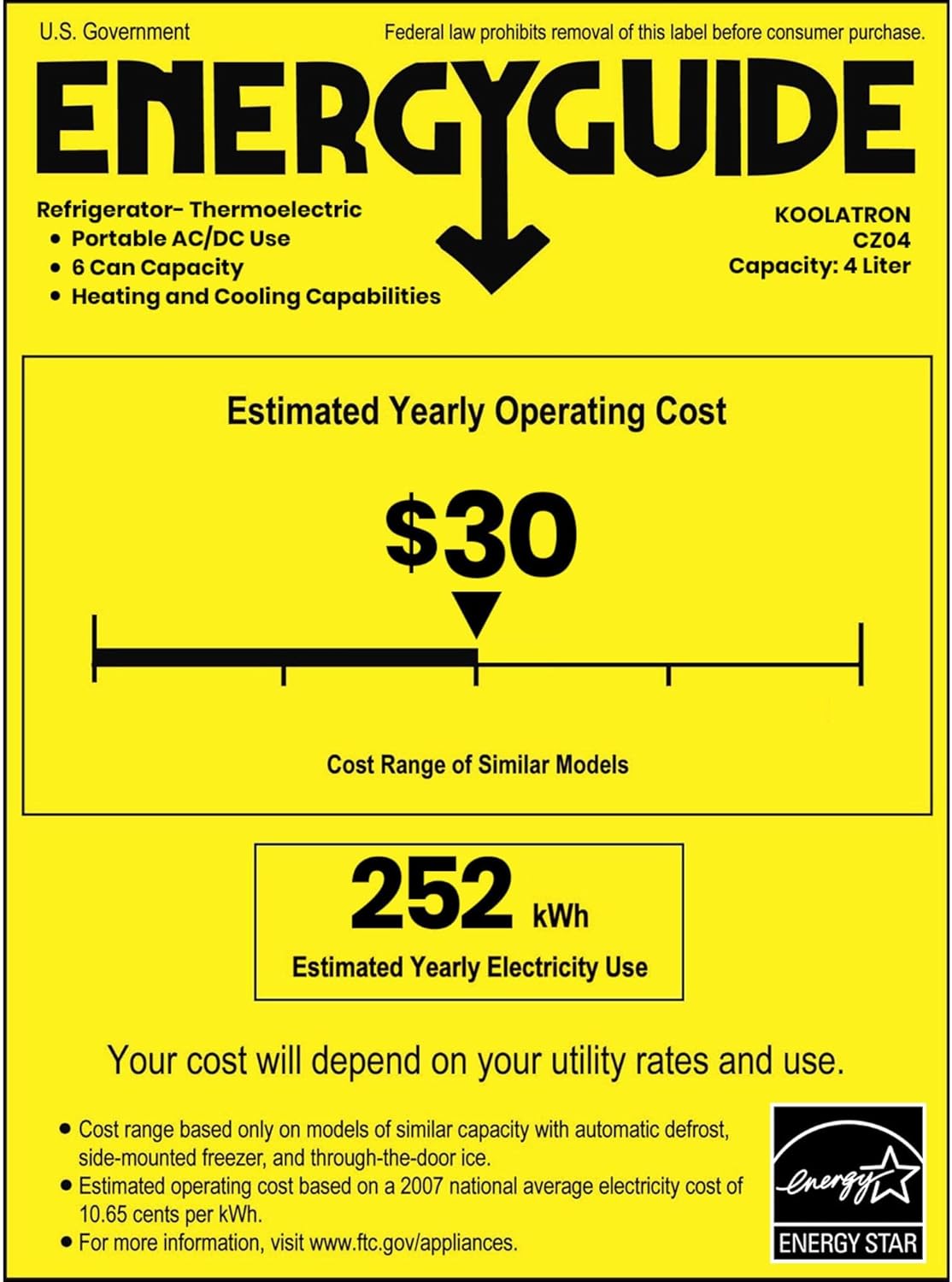 Coca-Cola Zero Mini Frigo Termoelettrico 4L - immagine 8
