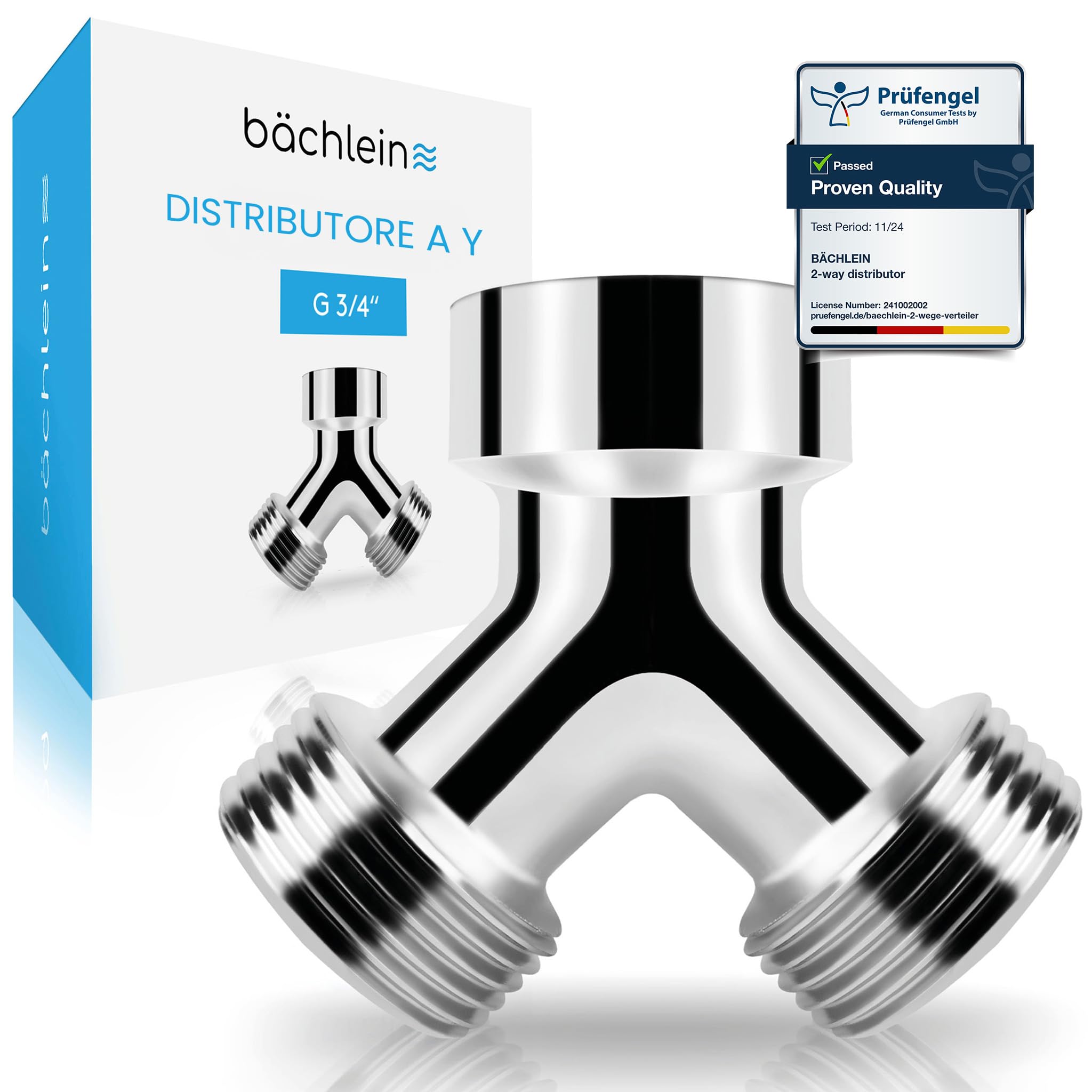 Bächlein Distributore a Y in Ottone 2 Vie