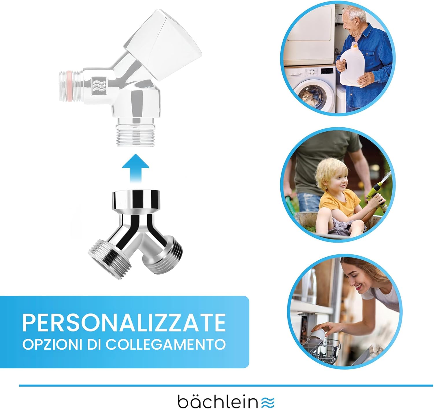 Bächlein Distributore a Y in Ottone 2 Vie - immagine 5