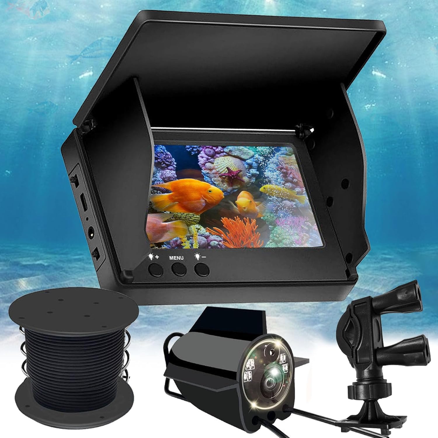 Telecamera Subacquea Pesca IP65 con Display IPS 5" - immagine 1