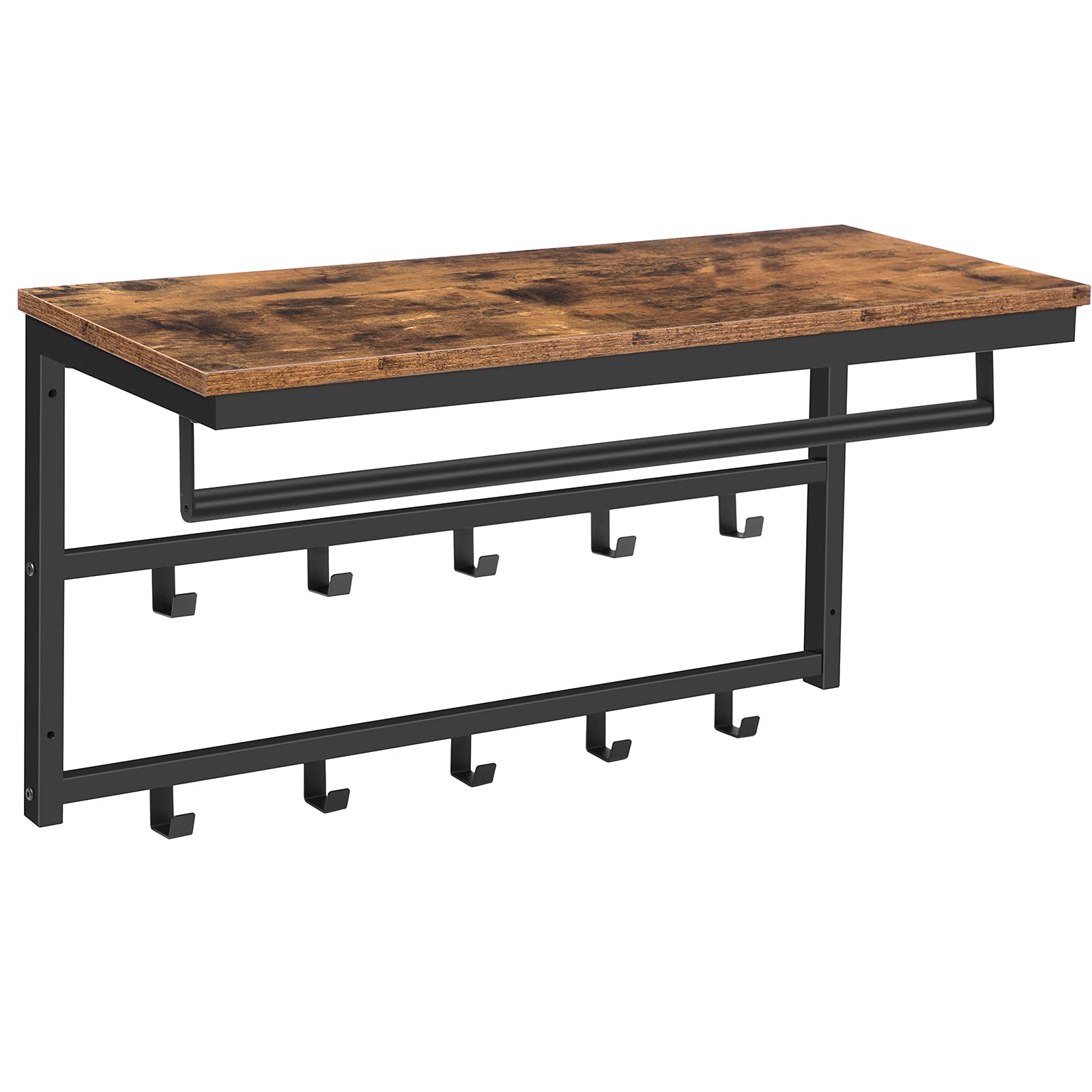 Hoobro Appendiabiti da Parete con 10 Ganci, 80x30x42cm