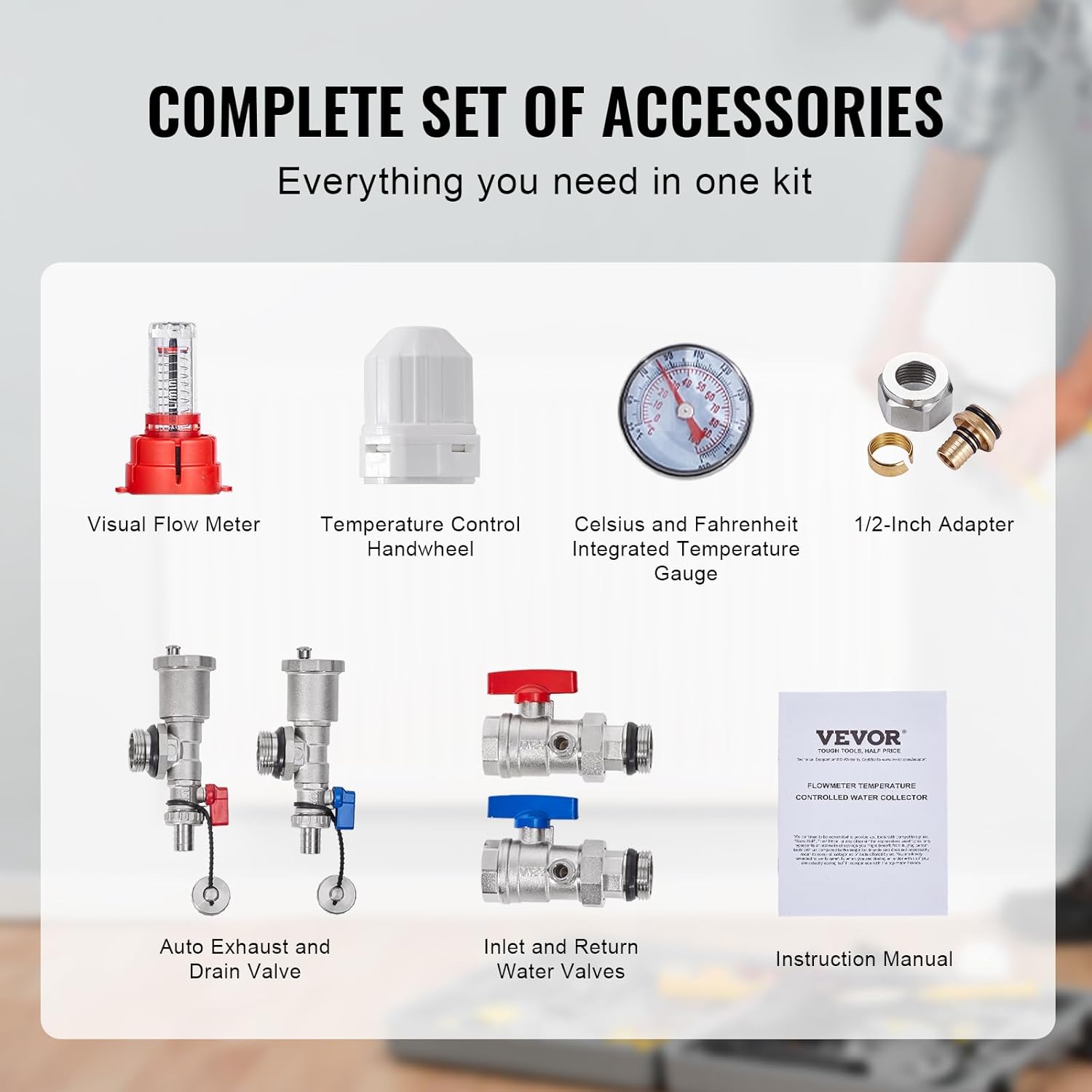 VEVOR Collettore Riscaldamento Radiante 2 Rami PEX - immagine 6