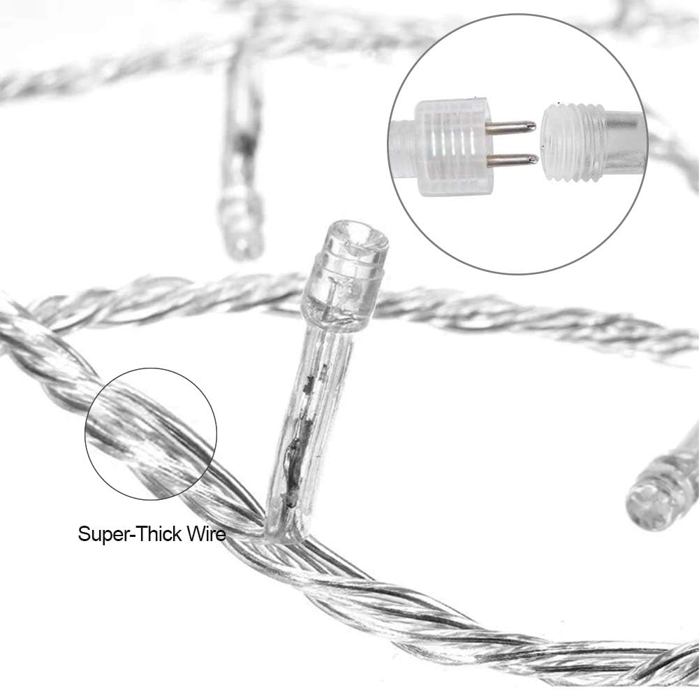 Moveonstep Luci Natale 300 LED 33M, Bianco Caldo - immagine 6