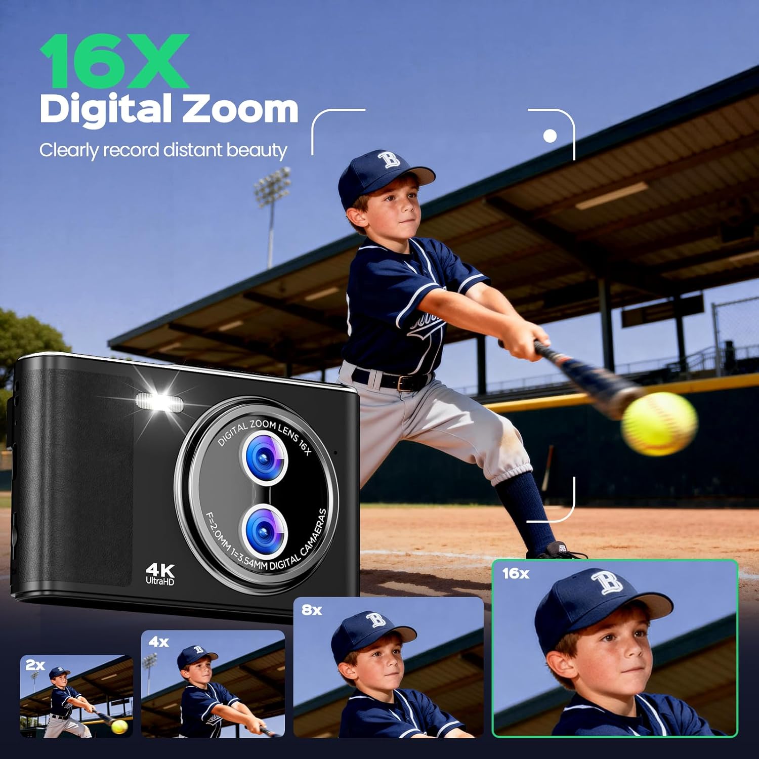 Fotocamera Digitale Bambini 48MP 4K con Schermo 2,8" - immagine 3