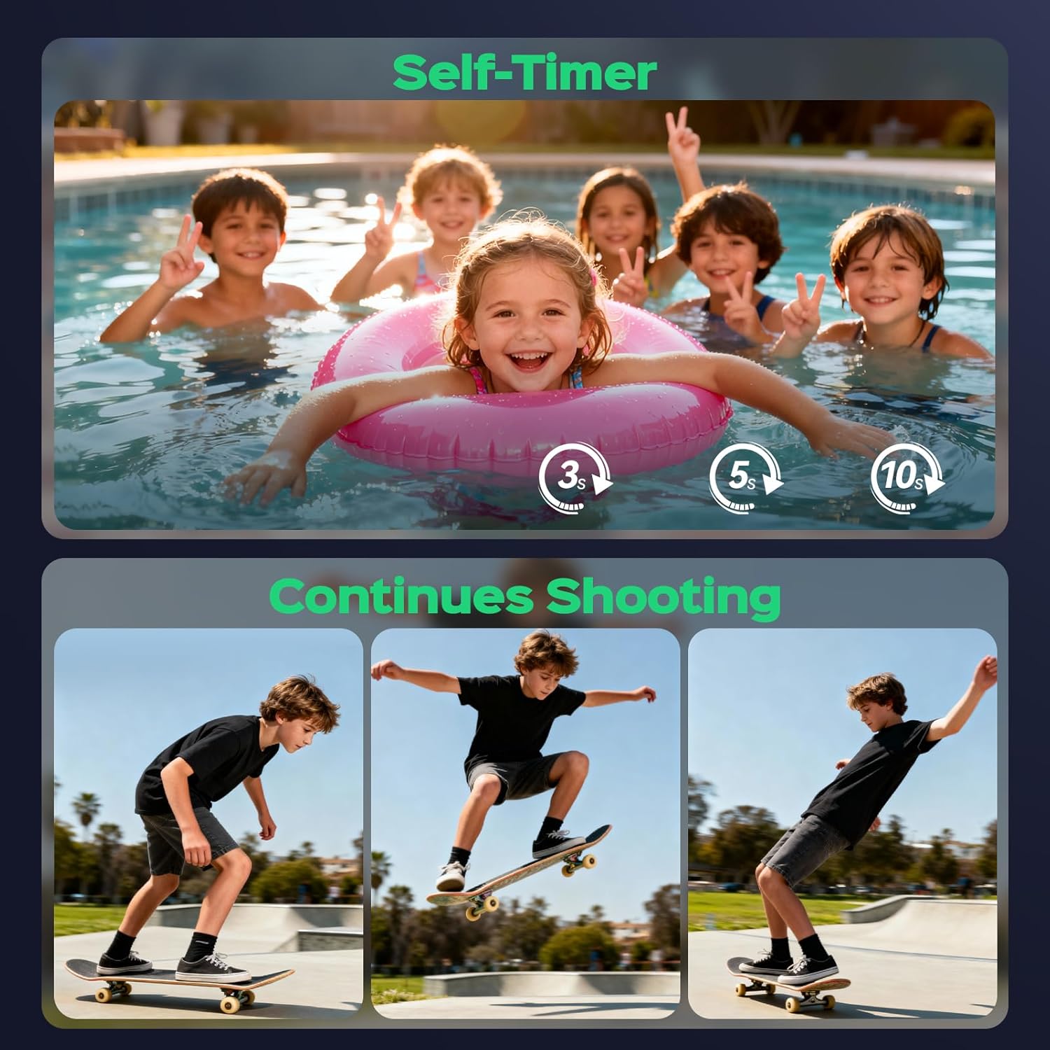 Fotocamera Digitale Bambini 48MP 4K con Schermo 2,8" - immagine 8