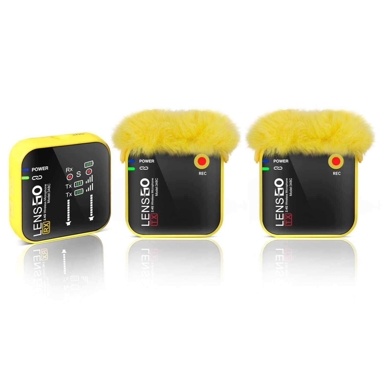 Lensgo 348C 2.4G Wireless Lavalier Microfono System