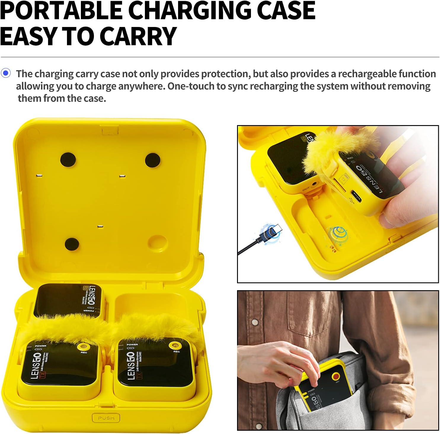 Lensgo 348C 2.4G Wireless Lavalier Microfono System - immagine 6