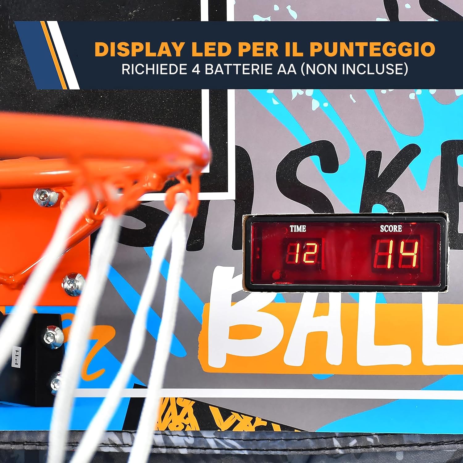 SereneLife Canestro Basket Esterno e Interno, Blu - immagine 4