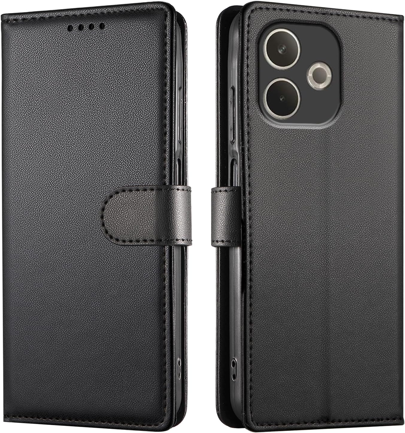 Cover per OPPO A5 Pro (5G/4G) a Libro in Pelle PU, Nero - immagine 1