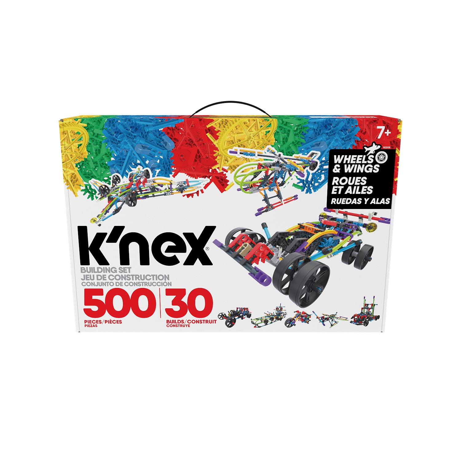 K'NEX 80208 Wings and Wheel Building Set 500 Pezzi