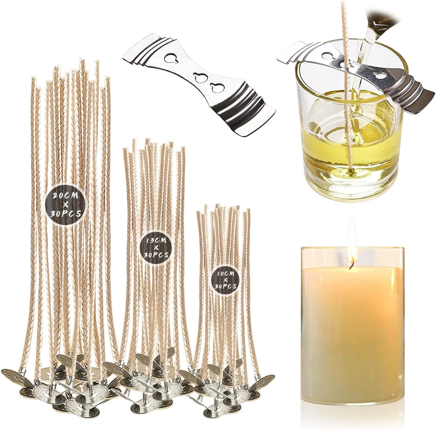 Fruitlet® Stoppini per Candele 100% Cotone, 90 Pezzi - immagine 1