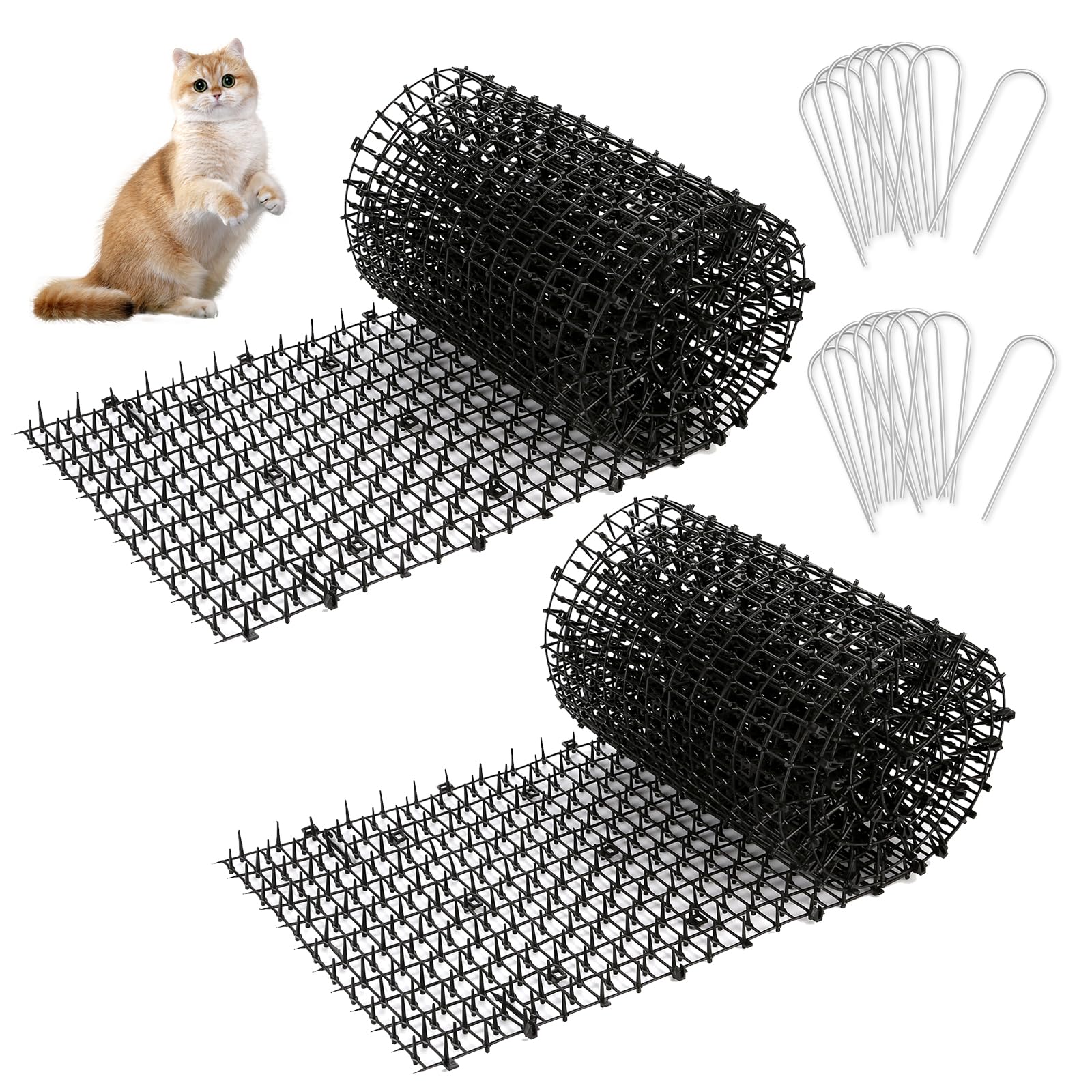 Wadeo Griglia Dissuasione per Gatti 200x30 cm (2 pezzi)