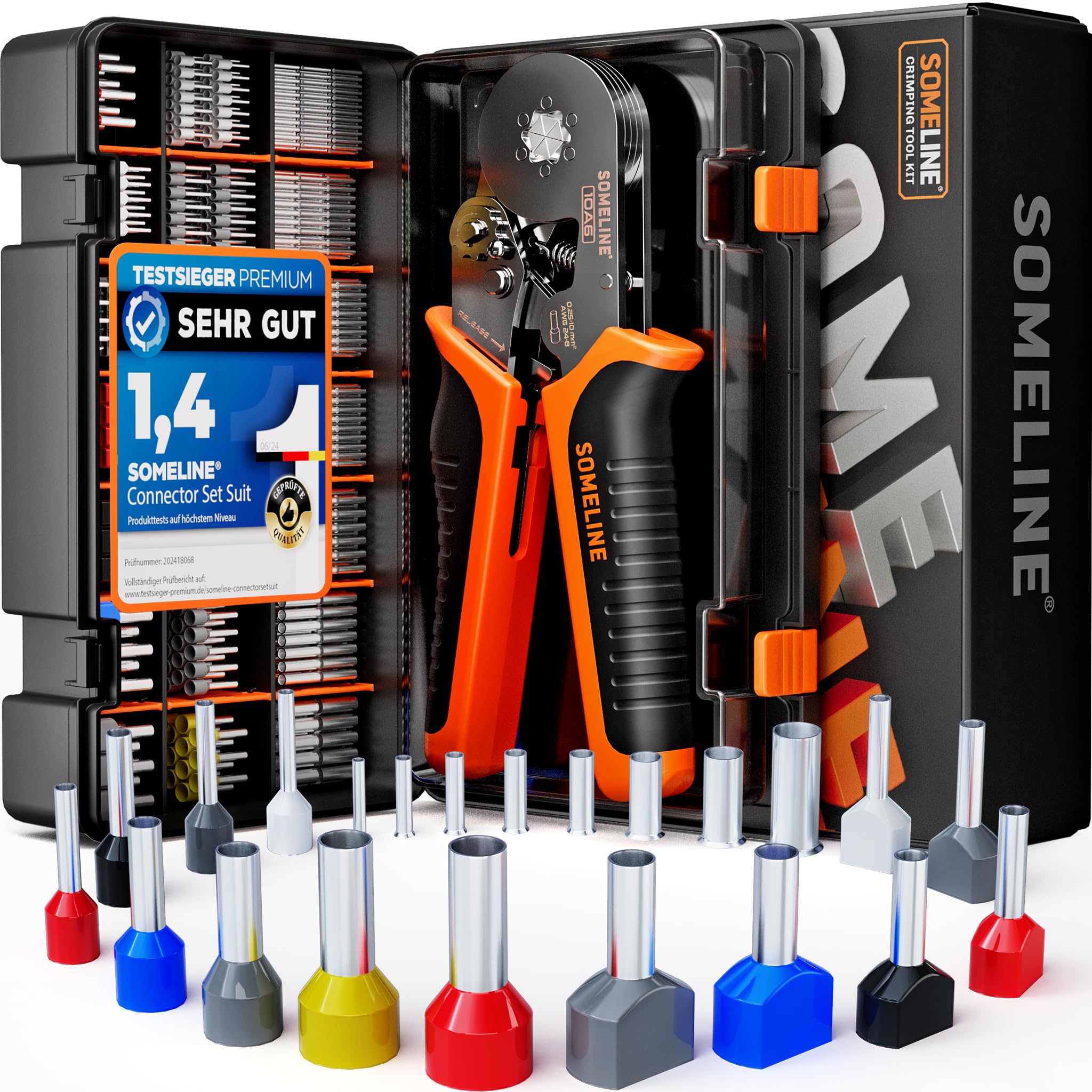 Someline® Set Puntalini 0,25-10mm² con Crimpatrice Esagonale