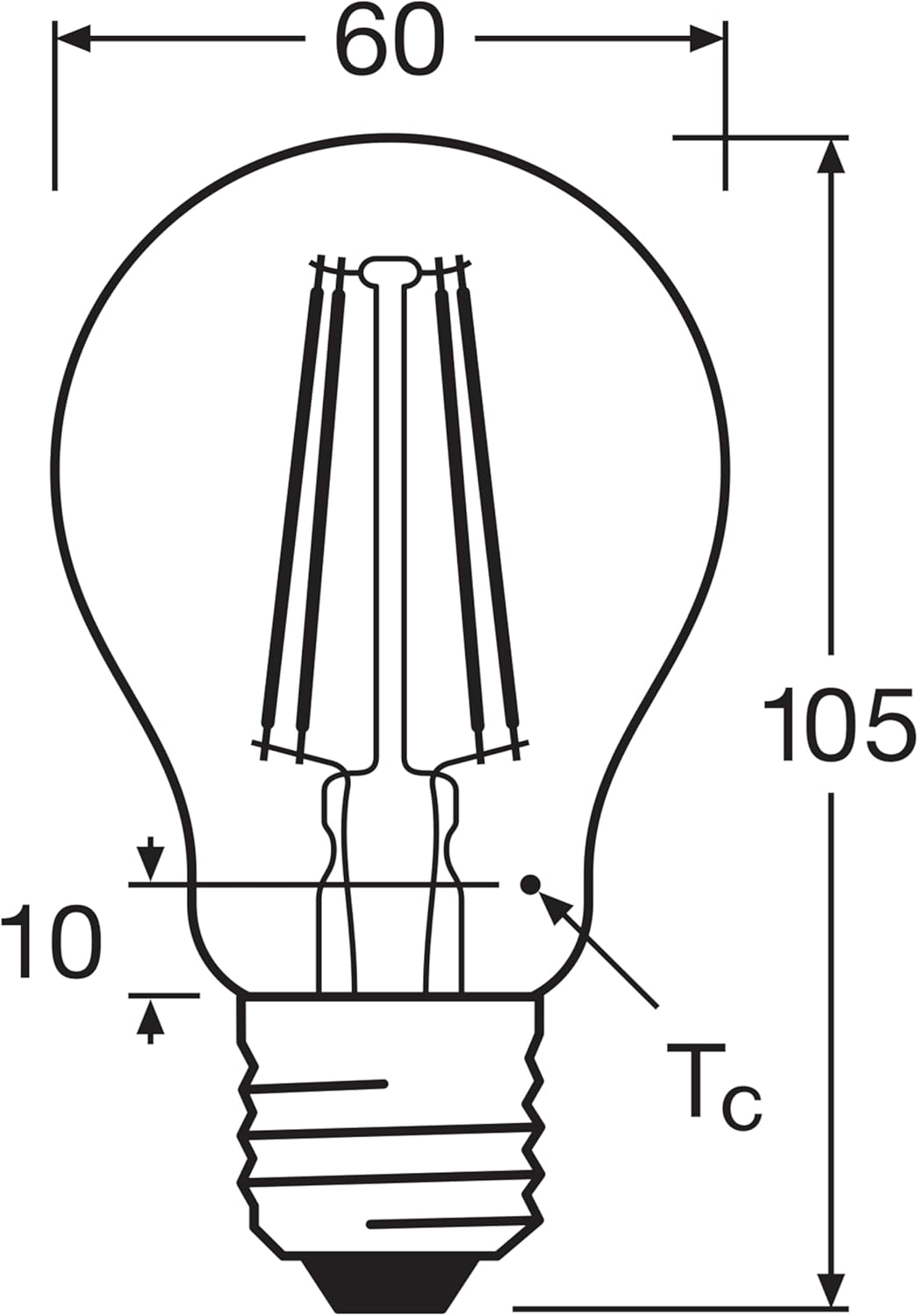 Osram LED BASE Classic A75 E27, 3 pz - immagine 6