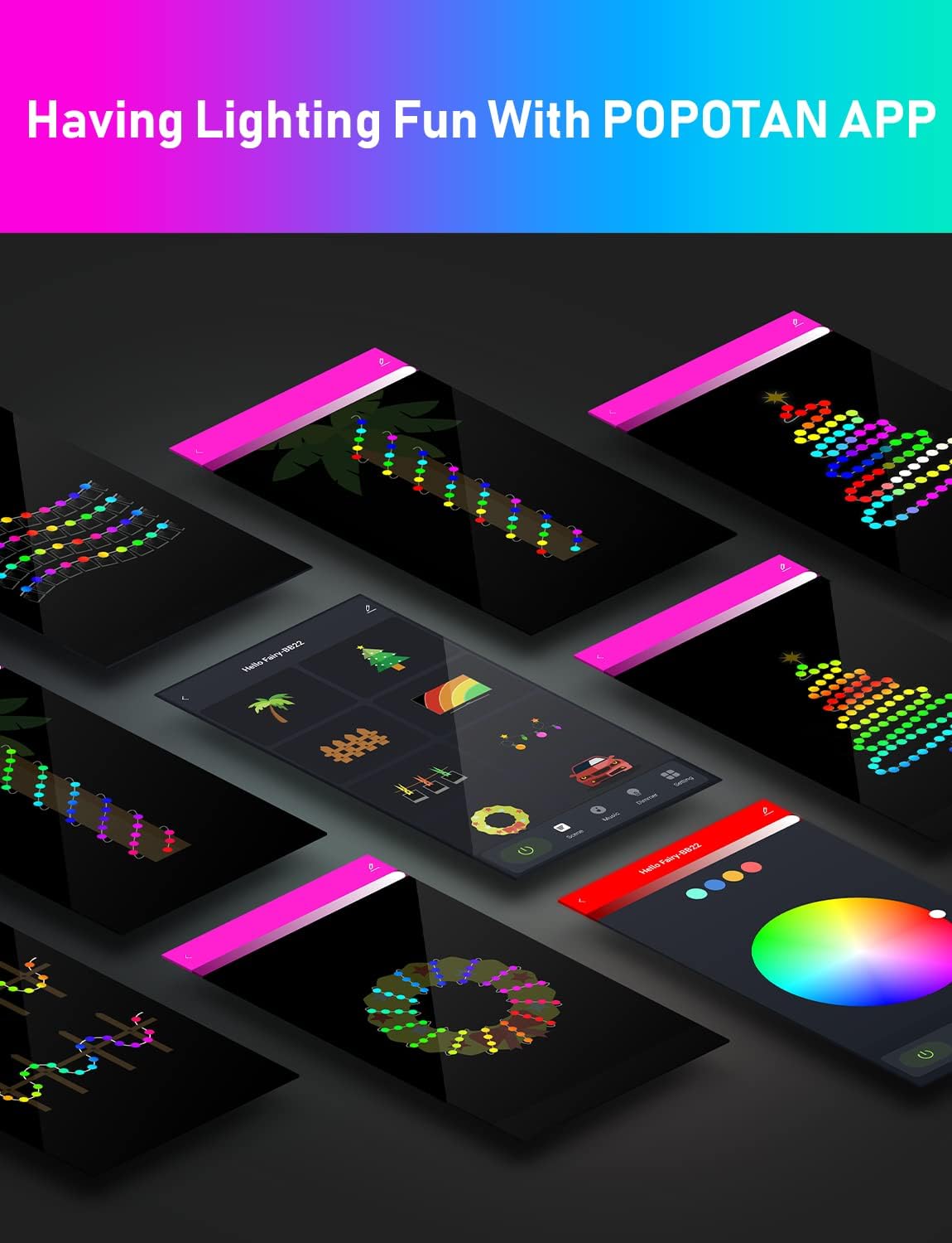 Popotan Smart Stringa Luci Fatate LED WiFi 20M 132LED - immagine 3