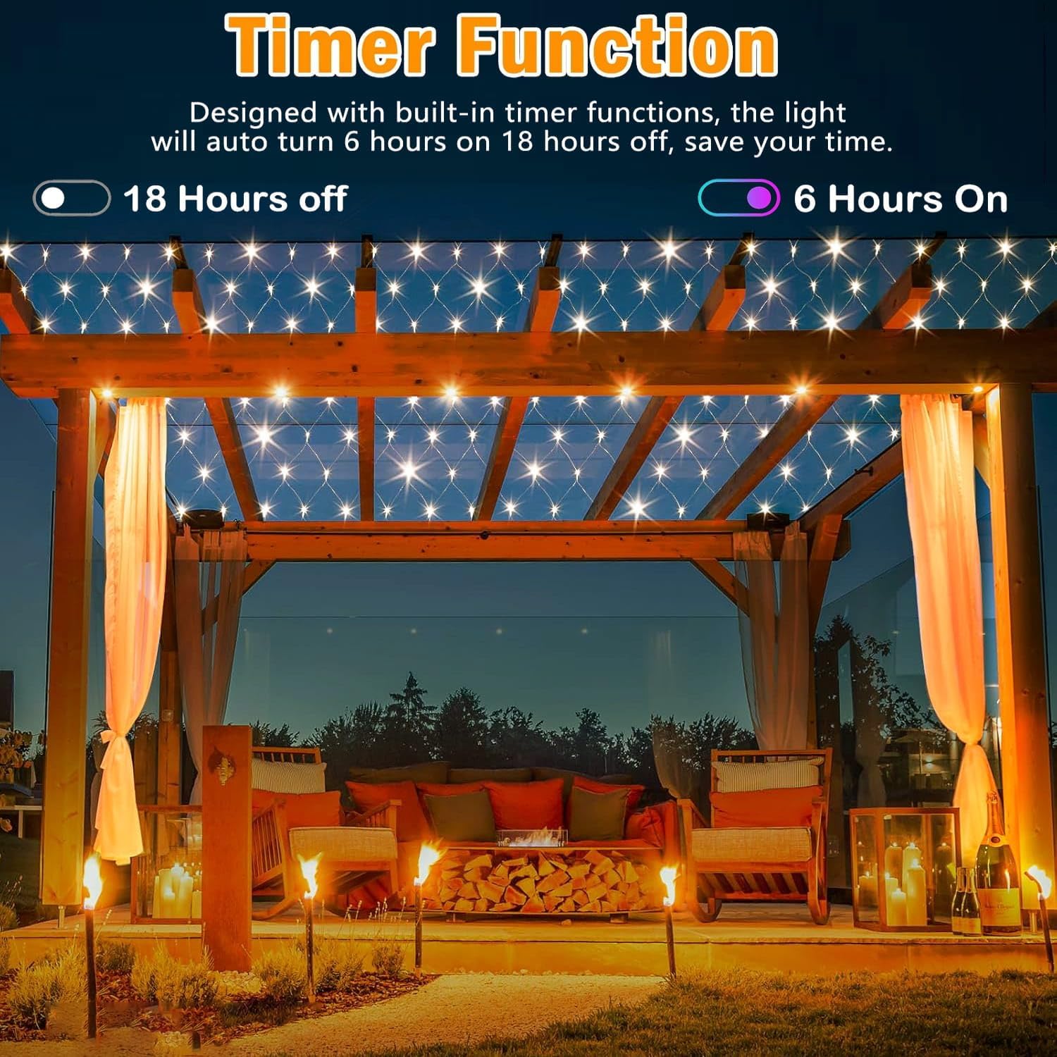 Joycome Rete Luminosa Natale Esterno 3x2M 200 LED - immagine 7