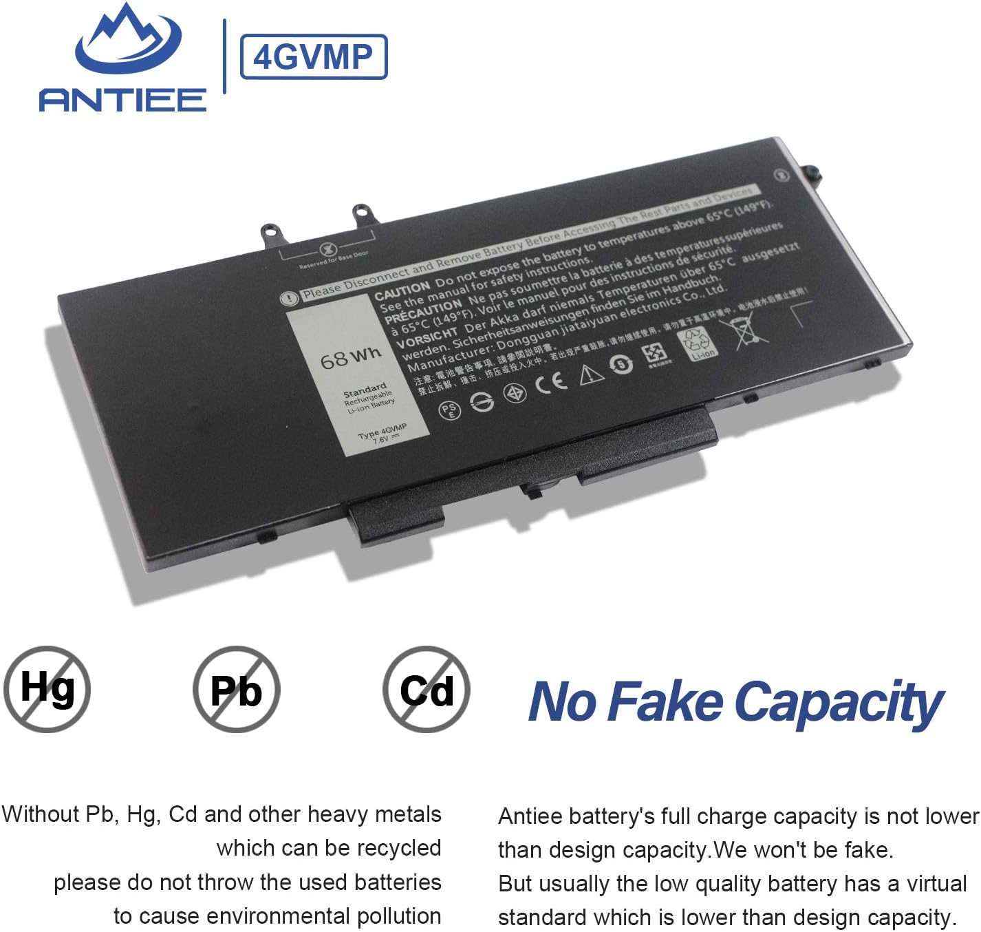 Antiee Batteria Laptop 4GVMP 7.6V 68Wh - immagine 4