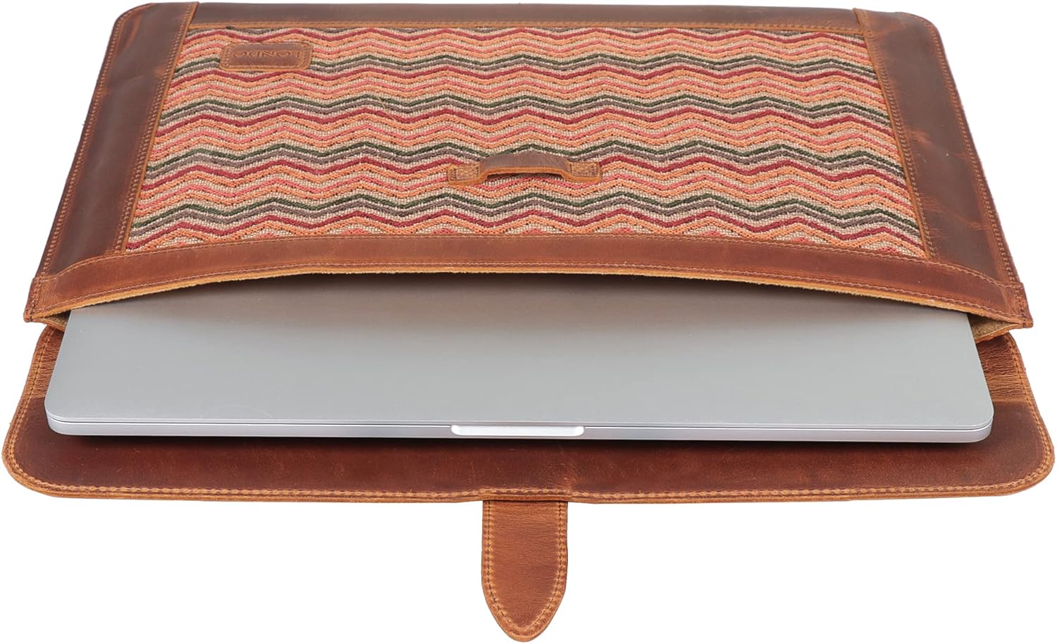 Londo Custodia in Vera Pelle per MacBook Pro/Air 15-16", Cammello - immagine 5