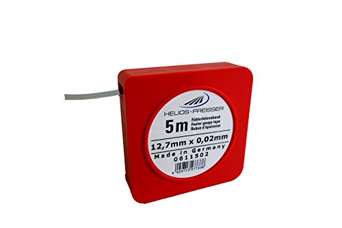Helios - Spessimetro a nastro, spessore 0,02 mm, larghezza 13 mm, lunghezza 5 m