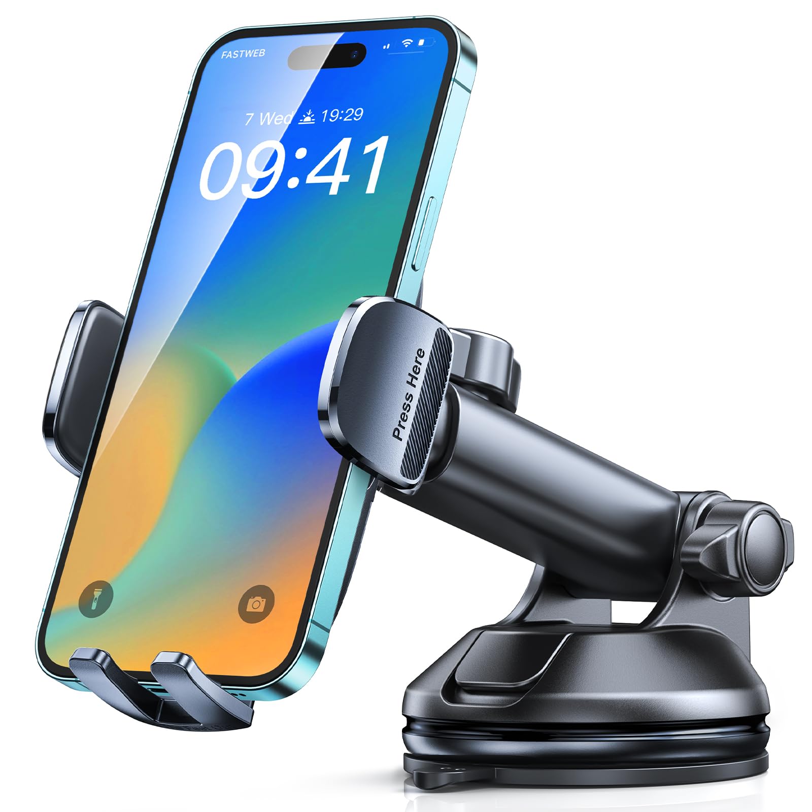 Cirycase Porta Cellulare Auto con Ventosa 360°