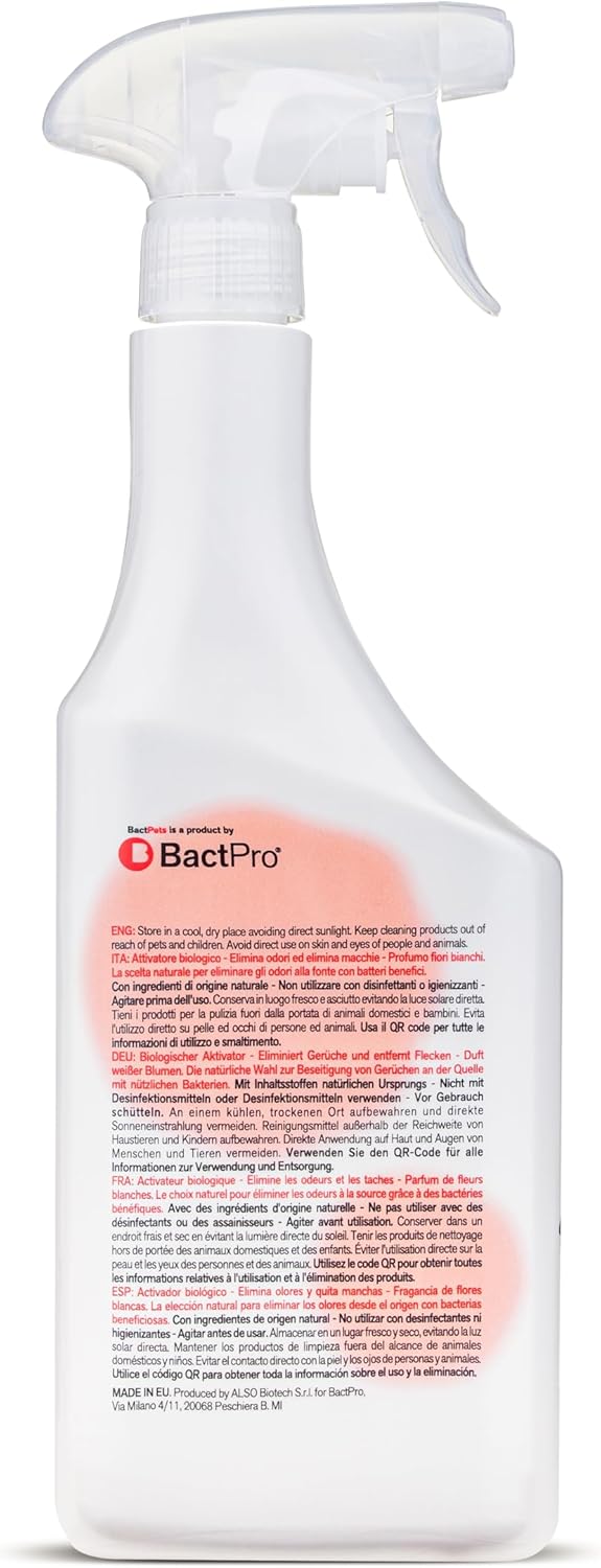 BactPro BactPets - Elimina Odori e Macchie Cani e Gatti 700ml - immagine 2