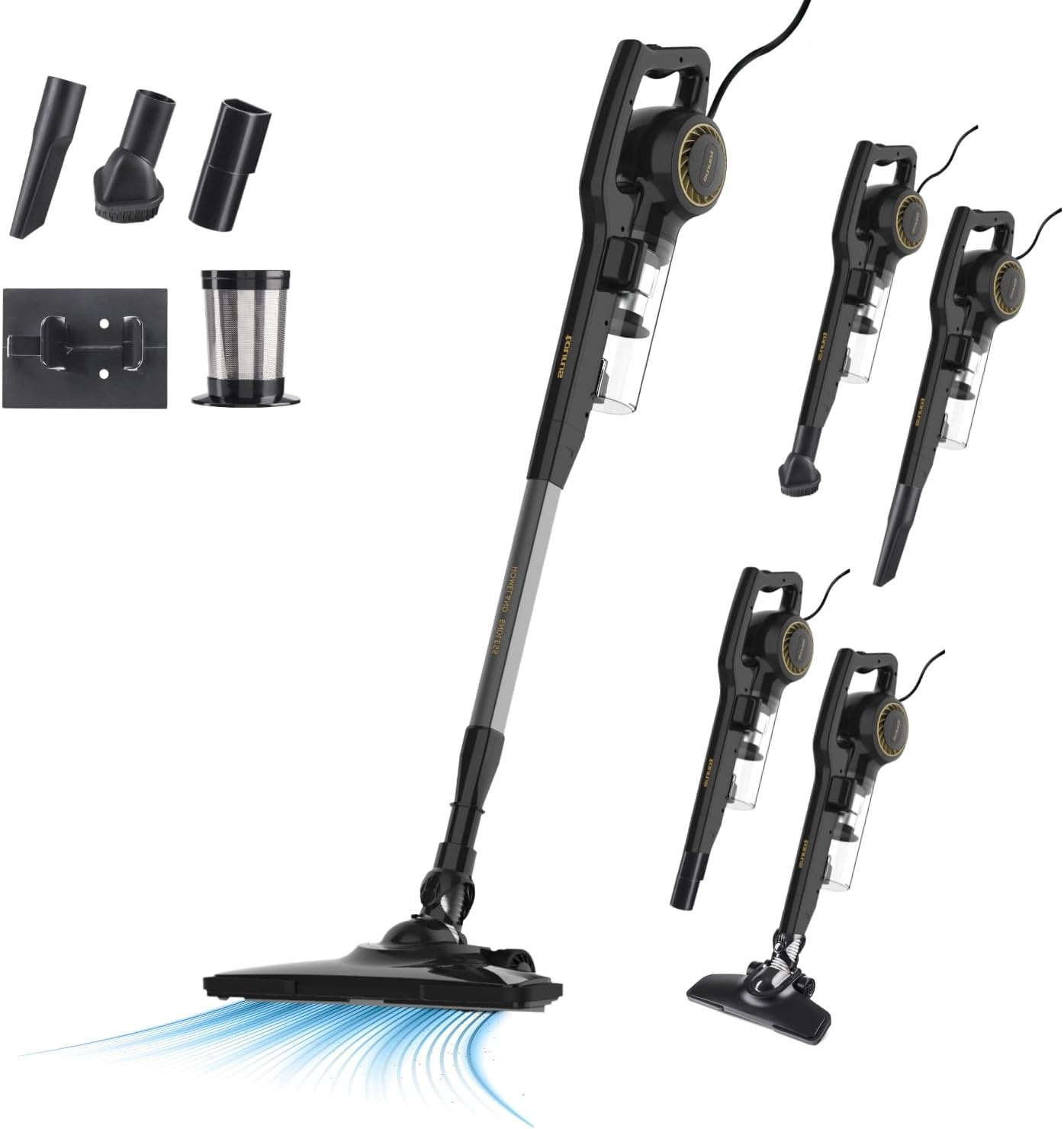 Taurus Aspirador Escoba Homeland Endless 600W, Nero