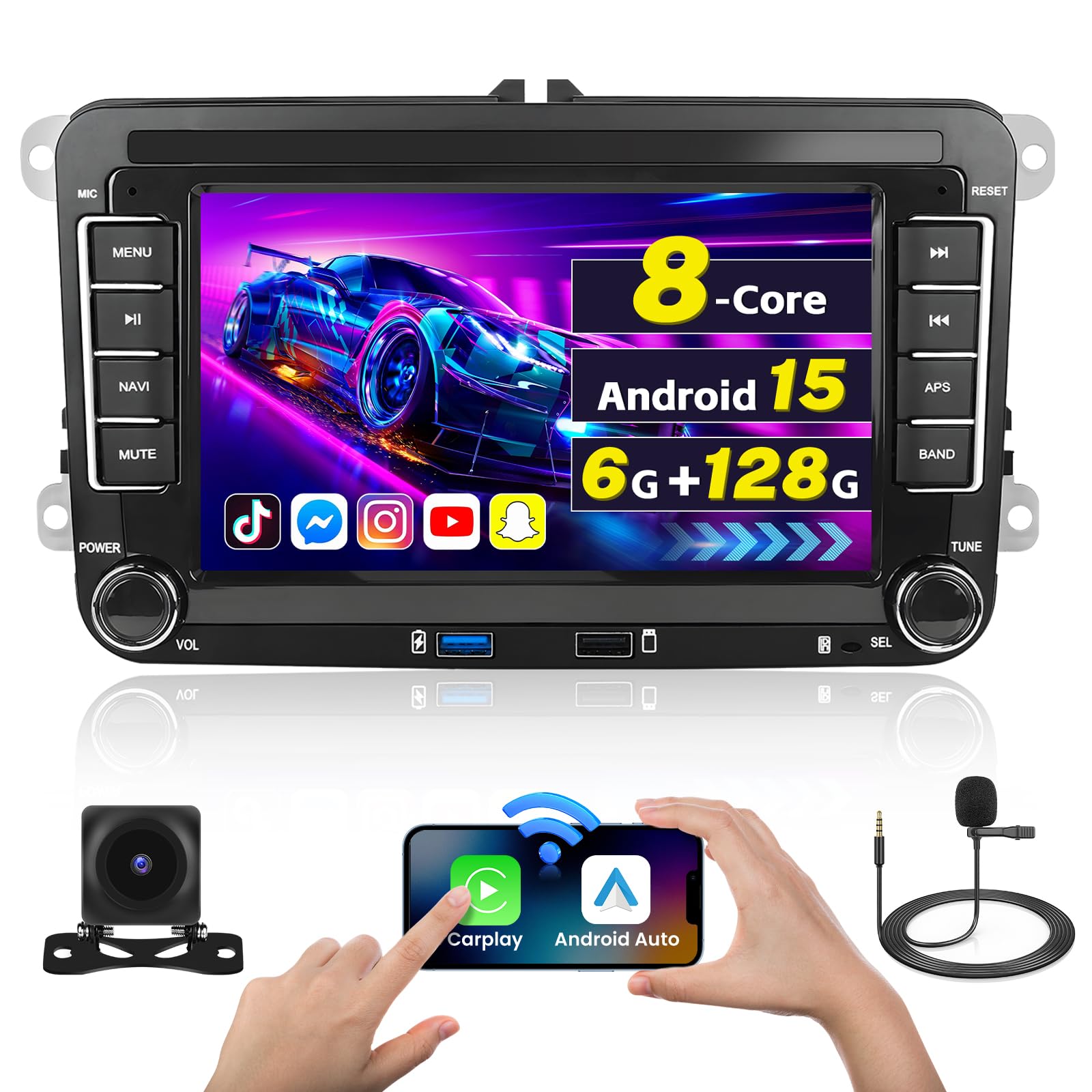 Inefala Autoradio Android per VW Golf Passat Tiguan