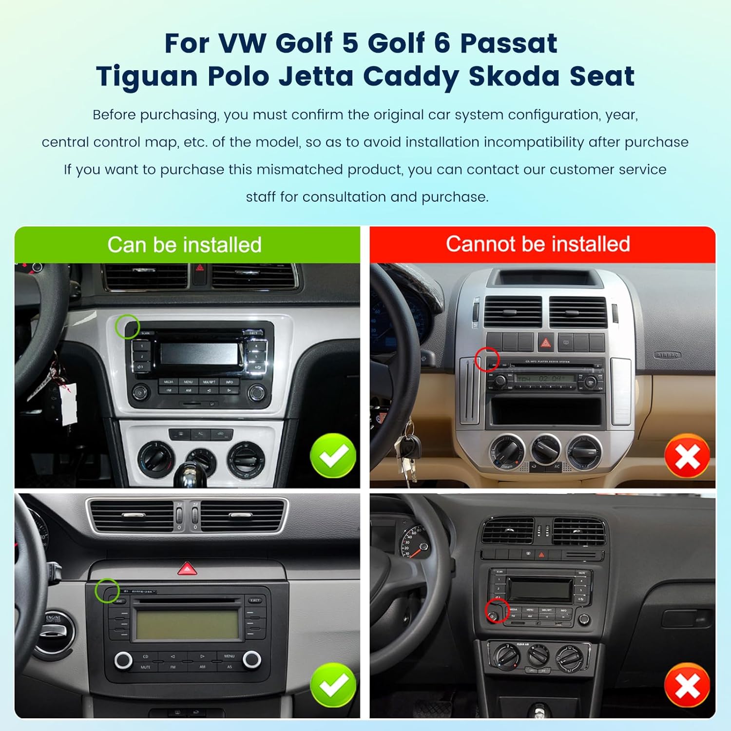 Inefala Autoradio Android per VW Golf Passat Tiguan - immagine 2