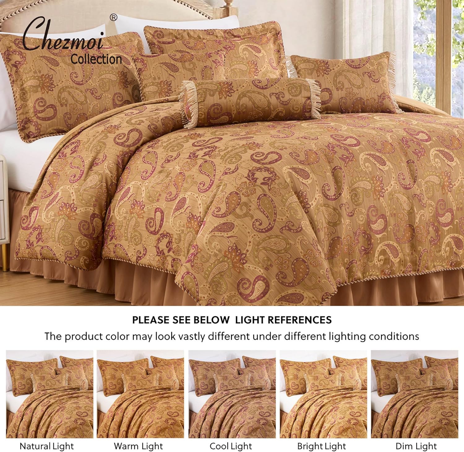 Chezmoi Collection Adelle - Set Biancheria Letto 7 Pezzi - immagine 5